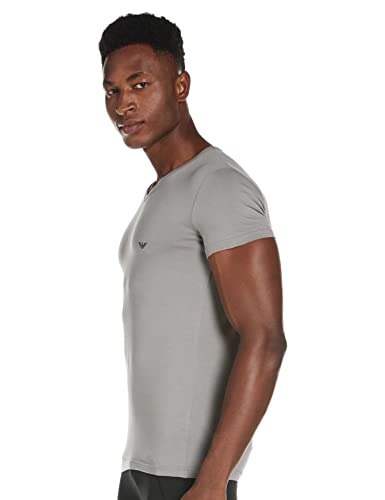 Emporio Armani CC717 111512 Camiseta Interior, Hombre, Multicolor (Negro/Gris), XL