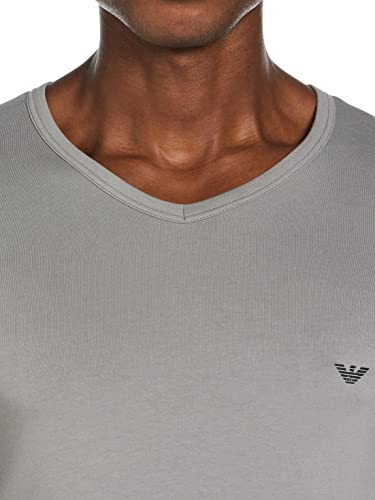 Emporio Armani CC717 111512 Camiseta Interior, Hombre, Multicolor (Negro/Gris), XL