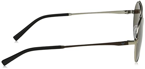 Emporio Armani Gafas de Sol EA 2120 Matte Silver Brown/Brown 51/22/145 hombre