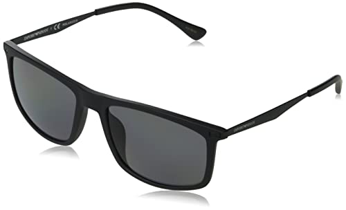Emporio Armani Gafas de Sol EA 4171U Matte Black/Black Polarized 57/18/150 hombre