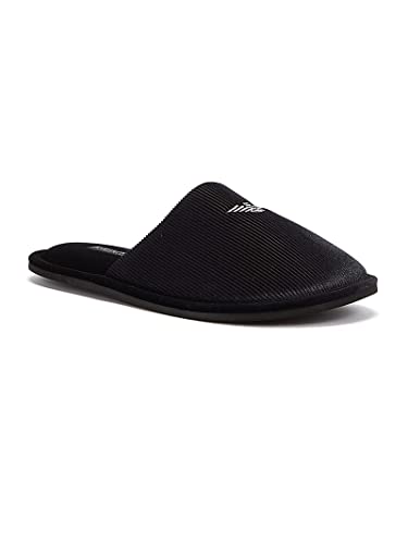 Emporio Armani Pantuflas hombre XJPM01XD227 Negro, Negro y gris., Large