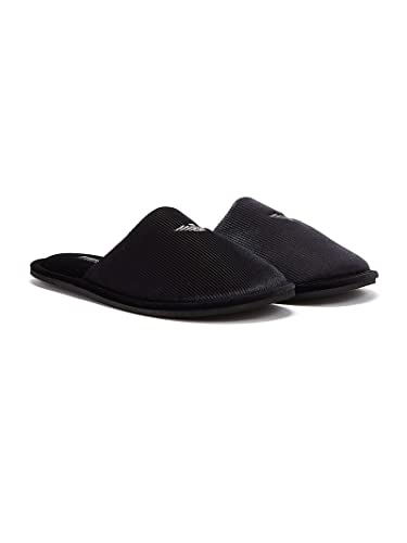 Emporio Armani Pantuflas hombre XJPM01XD227 Negro, Negro y gris., Large