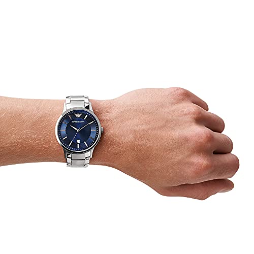Emporio Armani Reloj Analógico para Hombre de Cuarzo AR11180 Azul