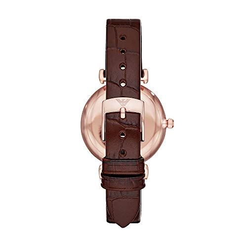 Emporio Armani Reloj Analógico para Mujer de Cuarzo AR11269 Marrón