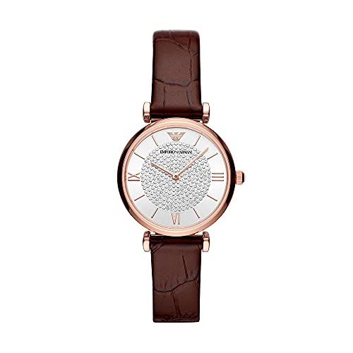 Emporio Armani Reloj Analógico para Mujer de Cuarzo AR11269 Marrón