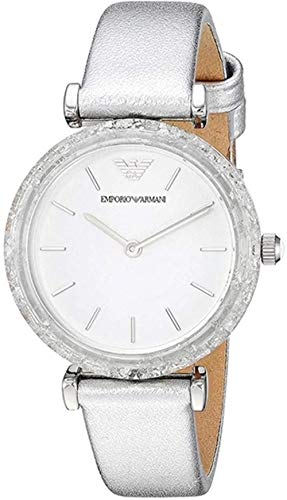 Emporio Armani Reloj Analógico para Mujer de Cuarzo con Correa en Cuero AR11124