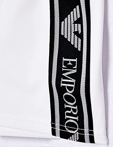 Emporio Armani Swimwear Bermuda Cotton Twill Traje de baño, Black, 56 para Hombre