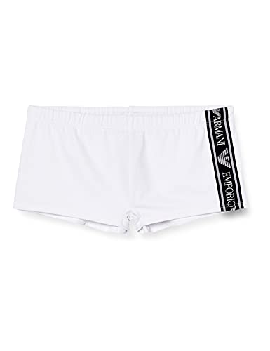 Emporio Armani Swimwear Bermuda Cotton Twill Traje de baño, Black, 56 para Hombre