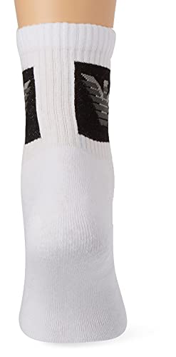 Emporio Armani Underwear Sporty 2 Paquetes de Calcetines en el Zapato, Hombre, Blanco, TU, Tobillo Logo