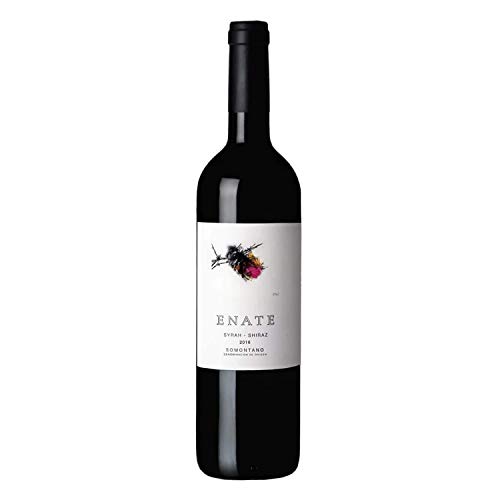 ENATE Syrah -Shiraz- Vino Tinto-D.O. Somontano -75cl- Vino Tinto Muy Cubierto - Paladar Voluptuoso - Taninos Nobles y Aterciopelados - Fermentado en Barrica de Roble Europeo y Americano
