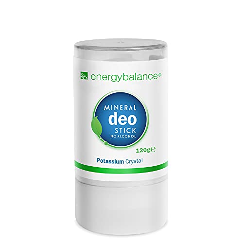 EnergyBalance Deo-Stick cristal 120g sin aluminio (cloruros de aluminio) | Para hombres y mujeres | Sin olor | Desodorante | Calidad de marca desde Suiza