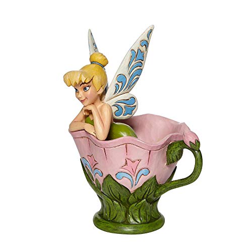 Enesco Las tradiciones de Disney Tinker Bell Sentado en una figurilla Flor