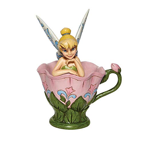 Enesco Las tradiciones de Disney Tinker Bell Sentado en una figurilla Flor