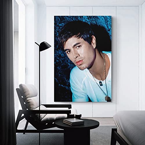Enrique Iglesias - Carteles de cantante español, arte decó para decoración de dormitorio para adolescentes, 60 x 90 cm