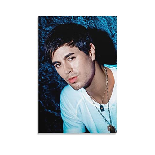 Enrique Iglesias - Carteles de cantante español, arte decó para decoración de dormitorio para adolescentes, 60 x 90 cm