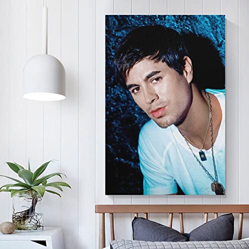 Enrique Iglesias - Carteles de cantante español, arte decó para decoración de dormitorio para adolescentes, 60 x 90 cm