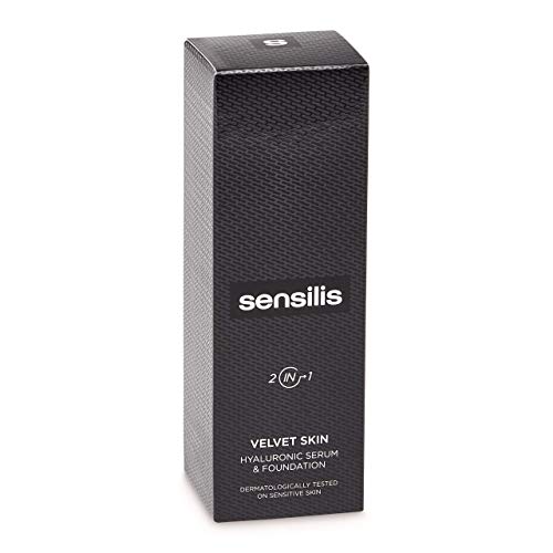 ensilis Velvet Skin - Base de maquillaje de larga duración con ácido hialurónico - Clean Beauty - Tono 03 Miel