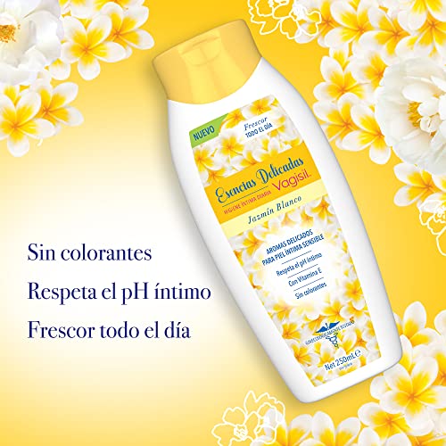 Esencias Delicadas Vagisil Jazmin Blanco, Higiene Íntima Diaria, 250 Mililitro