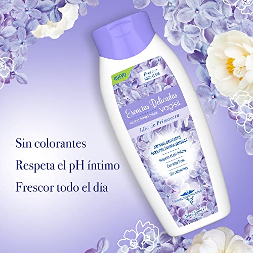 Esencias Delicadas Vagisil Lila de Primavera, Higiene Íntima Diaria, 250 Mililitros