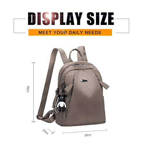 Eshow Mochila Bolso Bandolera Caqui para Mujeres y Chicas de Tela Oxford Viaje Casual Escolares Universidad Moda