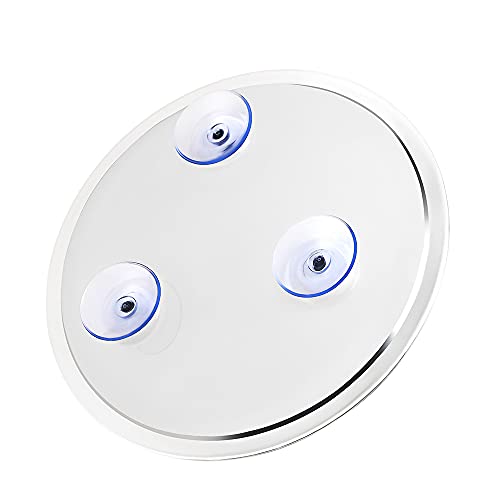 Espejo de aumento 20X con ventosas (redondo de 15cm) - Perfecto para maquillaje - Pinzas - Eliminación de puntos negros y manchas - Depilarse las cejas - Ideal para el hogar y el espejo de viaje