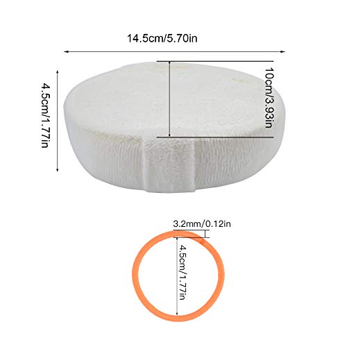 Esponja de lufa natural, 2 piezas, suave exfoliante para la ducha, esponja de lufa para eliminar la piel muerta (blanco)