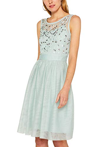 ESPRIT Collection 029eo1e013 Vestido, Grün (Light Aqua Green 390), XL para Mujer