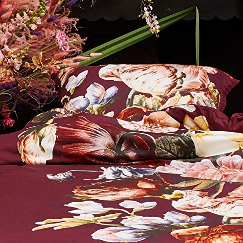ESSENZA Zirvehome Anneclaire Cherry - Juego de Cama (Funda nórdica de 200 x 200 cm y 2 Fundas de Almohada de 80 x 80 cm), diseño de Cerezo