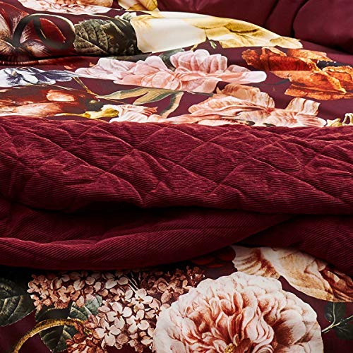 ESSENZA Zirvehome Anneclaire Cherry - Juego de Cama (Funda nórdica de 200 x 200 cm y 2 Fundas de Almohada de 80 x 80 cm), diseño de Cerezo