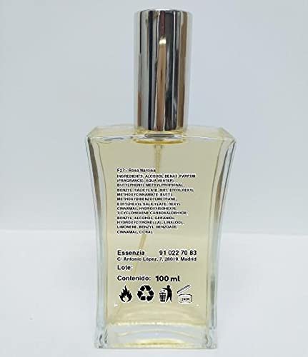 ESSENZIA, F27 Rosa Narcisa, Agua de Perfume, Almizcle Floral Amaderada, Mujeres, Vaporizador 100 ml
