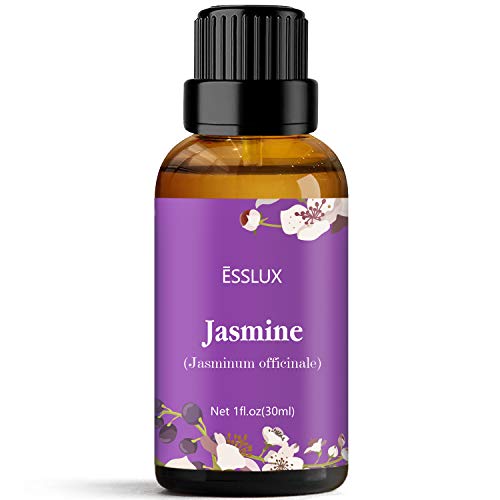 ESSLUX Aceite Esencial de Jazmín, Aceites Esenciales para Difusor, Masaje, Jabón, Fabricación de Velas, Perfume, 30 ml