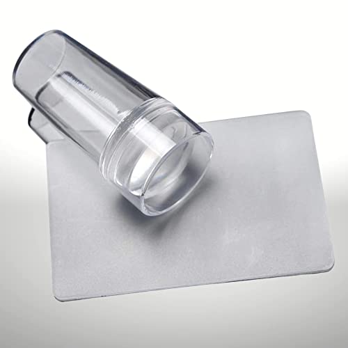 Estampador para uñas con raspador de regalo, sello de silicona para una manicura francesa en unos instantes, rápido y fácil
