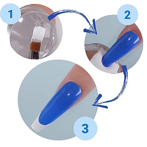 Estampador para uñas con raspador de regalo, sello de silicona para una manicura francesa en unos instantes, rápido y fácil