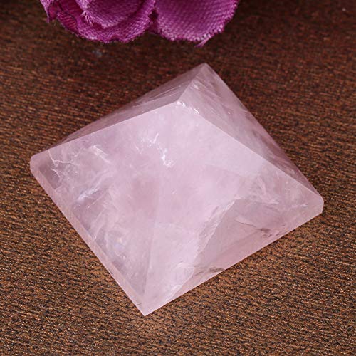 Estatua de energía rosa pirámide de cuarzo rosa del antiguo Egipto, pirámide de cristal, pisapapeles decoración del hogar para la buena suerte en la vida