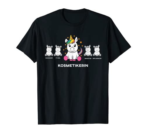 Esteticista divertida idea de unicornio para empleados. Camiseta