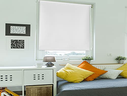 Estor Enrollable 67X180 Crudo Opaco Easy Fix, Fácil Montaje Mediante Pinzas a Marco Ventana o Adhesivo Purline