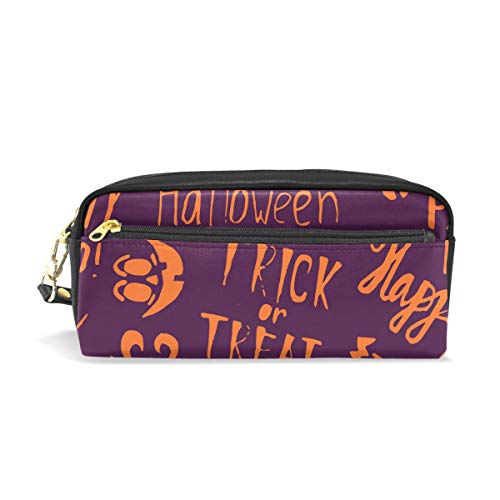 Estuche con capucha y cajón a mano Halloween, estuche con cremallera para niñas, bolsa de maquillaje grande con compartimentos
