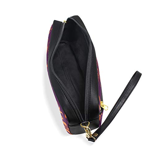 Estuche con capucha y cajón a mano Halloween, estuche con cremallera para niñas, bolsa de maquillaje grande con compartimentos