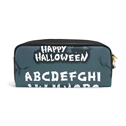 Estuche de gran capacidad para bolígrafos, cartera, hecho a mano para Halloween, impermeable, bolsa de maquillaje para estudiantes o mujeres