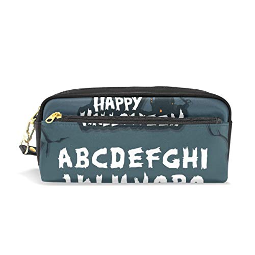 Estuche de gran capacidad para bolígrafos, cartera, hecho a mano para Halloween, impermeable, bolsa de maquillaje para estudiantes o mujeres
