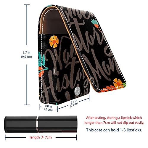 Estuche de lápiz Labial Estuche cosmético para Exterior Mini Bolso Soporte de Viaje portátil con Espejo Bolsa de Maquillaje Labial Historia de Las Mujeres Mess1