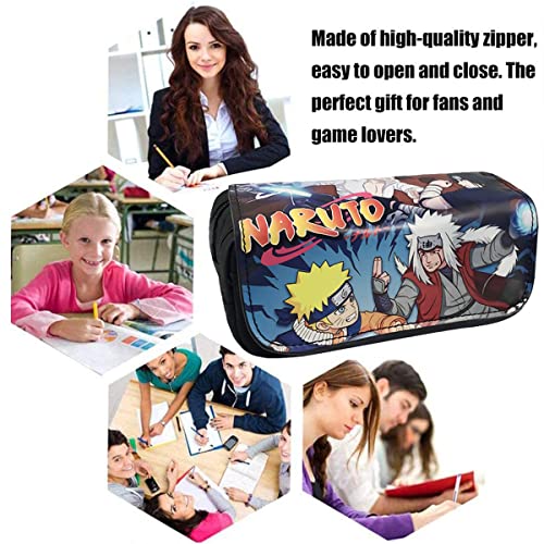 Estuche Gran Capacidad,Sasuke Estuche Escolar Grande,Estuches de Lápices de Gran Capacidad Estuche Portalapices Neceser Maquillaje, Estuches de Lápices de Gran Capacidad para Estudiantes