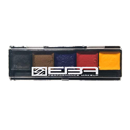 European Body Art Encore SLIM Alcohol Palette - Edición de tatuaje, paleta de maquillaje activada con alcohol de 5 colores