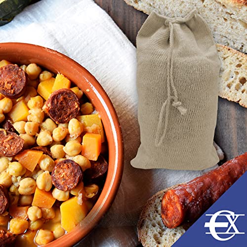 EUROXANTY® Malla de Cocción | Bolsa para Legumbres | Red de Cocinar Garbanzos | 3 Unidades de 0,5 Kg