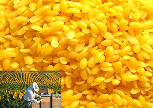 Eva Shop® - Pastillas de cera de abeja 100% prémium de los Alpes - Perfectas para crecimiento de abejas y cosméticos, por ejemplo, cremas, jabones, velas fabricación y como cera para muebles (100 g)