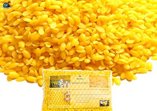 Eva Shop® - Pastillas de cera de abeja 100% prémium de los Alpes - Perfectas para crecimiento de abejas y cosméticos, por ejemplo, cremas, jabones, velas fabricación y como cera para muebles (100 g)