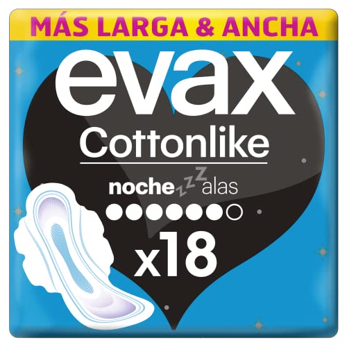 Evax Cottonlike Compresas Noche con Alas - 18 unidades