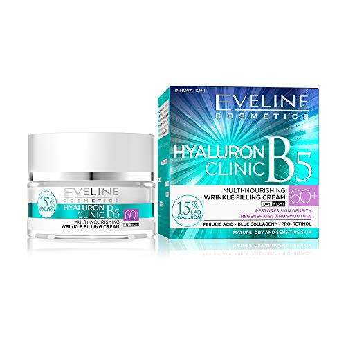 Eveline Cosmetics Hyaluron Clinic B5 Crema Rellenadora de Arrugas Nutritiva de Día y de Noche - 50 ml