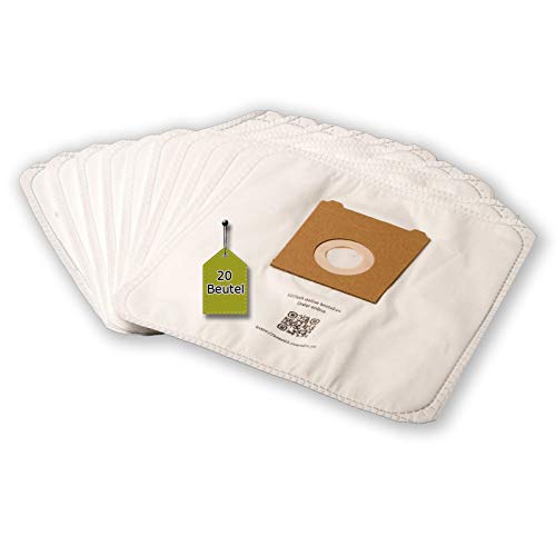 eVendix Bolsa de aspiradora Adecuada para Siemens VS Z2 - Serie Z2.0 | 20 Bolsas de Polvo + 2 microfiltros | Similar a Las Bolsas Originales: VZ 52 AF EFD, Tipo D, E, F