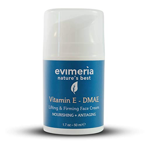 Evimerìa Vitamina E + DMAE crema fuerte antiarrugas y antiedad con efecto shock para rostro y cuello 50 ml. Made in Italy.